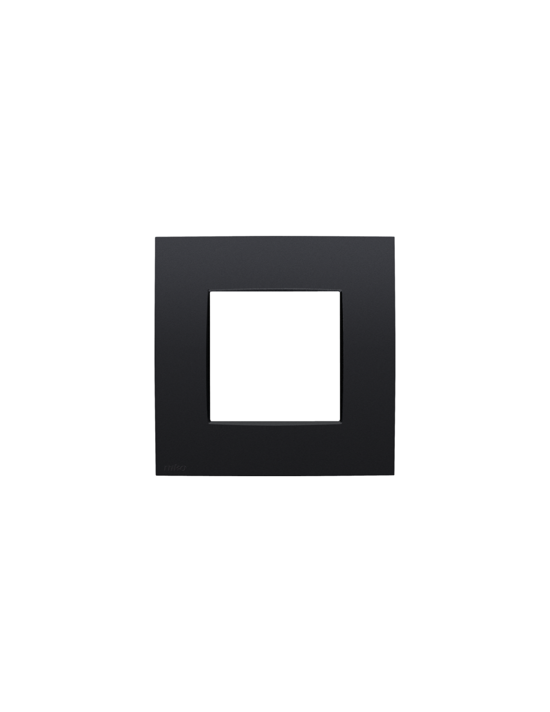 Plaque de recouvrement simple, couleur Niko Intense matt black coated