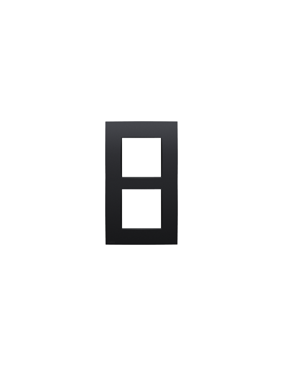 Plaque de recouvrement double, entraxe de 60 mm, verticale, couleur Niko Intense matt black coated
