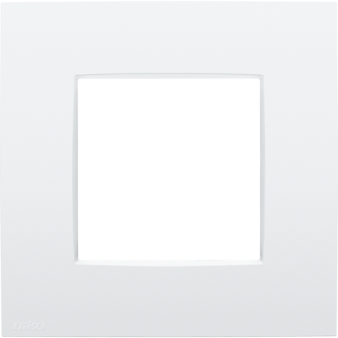 Plaque de recouvrement simple, couleur Niko Intense lunar white coated Plaque de recouvrement simple, couleur Niko Intense lunar white coated