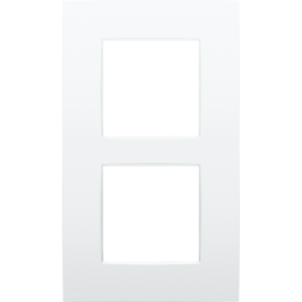 Plaque de recouvrement double, entraxe de 60 mm, verticale, couleur Niko Intense lunar white coated