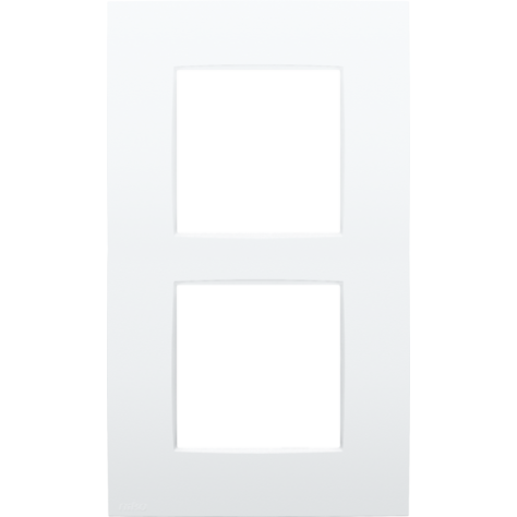 Plaque de recouvrement double, entraxe de 60 mm, verticale, couleur Niko Intense lunar white coated Plaque de recouvrement double, entraxe de 60 mm, verticale, couleur Niko Intense lunar white coated