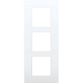 Plaque de recouvrement triple, entraxe de 60 mm, verticale, couleur Niko Intense lunar white coated