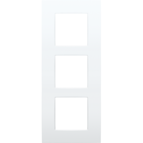 Plaque de recouvrement triple, entraxe de 60 mm, verticale, couleur Niko Intense lunar white coated Plaque de recouvrement triple, entraxe de 60 mm, verticale, couleur Niko Intense lunar white coated