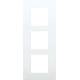 Plaque de recouvrement triple, entraxe de 60 mm, verticale, couleur Niko Intense lunar white coated