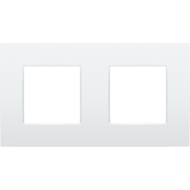 Plaque de recouvrement double avec un entraxe de 71 mm, couleur Niko Intense lunar white coated