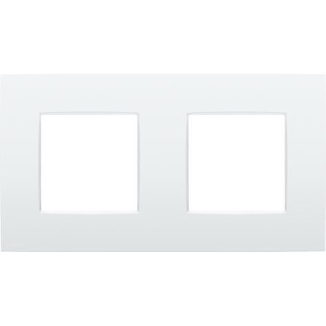 Plaque de recouvrement double avec un entraxe de 71 mm, couleur Niko Intense lunar white coated