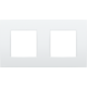 Plaque de recouvrement double avec un entraxe de 71 mm, couleur Niko Intense lunar white coated