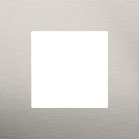 Plaque de recouvrement simple, couleur Niko Pure stainless steel on anthracite Plaque de recouvrement simple, couleur Niko Pure stainless steel on anthracite