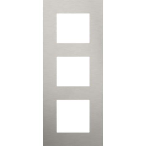 Plaque de recouvrement triple, entraxe de 60 mm, verticale, couleur Niko Pure stainless steel on anthracite Plaque de recouvrement triple, entraxe de 60 mm, verticale, couleur Niko Pure stainless steel on anthracite