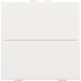 Touche simple pour interrupteur sans fil ou bouton-poussoir à deux boutons de commande, couleur white coated