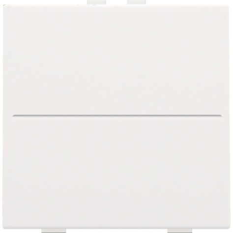 Touche simple pour interrupteur sans fil ou bouton-poussoir à deux boutons de commande, couleur white coated