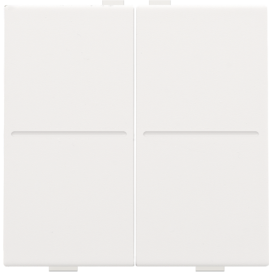 Touche double pour interrupteur sans fil ou bouton-poussoir à 4 boutons de commande, couleur white coated