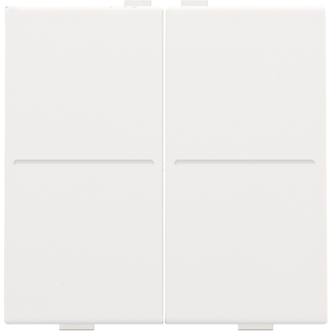 Touche double pour interrupteur sans fil ou bouton-poussoir à 4 boutons de commande, couleur white coated