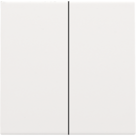 Set de finition pour interrupteur électronique double ou bouton-poussoir, couleur white coated