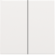 Set de finition pour interrupteur électronique double ou bouton-poussoir, couleur white coated