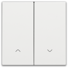 Set de finition pour interrupteur pour volets électronique double, couleur white coated