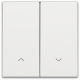 Set de finition pour interrupteur pour volets électronique double, couleur white coated