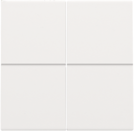 Set de finition pour interrupteur électronique ou bouton-poussoir quadruple, couleur white coated
