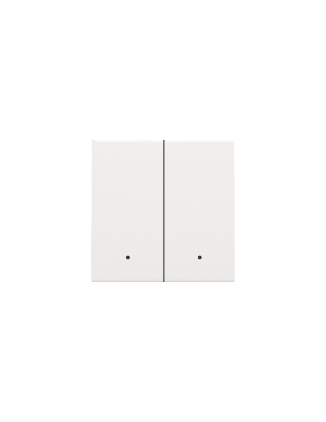 Set de finition avec lentille pour interrupteur électronique double ou bouton-poussoir, couleur white coated