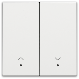 Set de finition avec lentille pour interrupteur pour volets électroniques double, couleur white coated