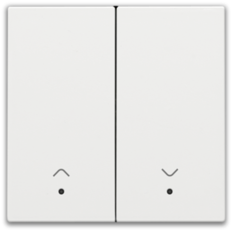 Set de finition avec lentille pour interrupteur pour volets électroniques double, couleur white coated