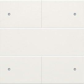Set de finition pour bouton-poussoir quadruple, libre de potentiel, 24 V, avec LED, couleur white coated