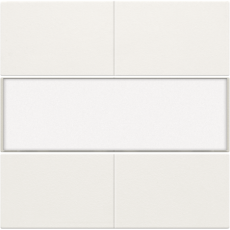 Set de finition avec porte-étiquette pour bouton-poussoir quadruple, libre de potentiel, 24 V, couleur white coated