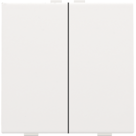 Bouton-poussoir double pour Niko Home Control, couleur white coated