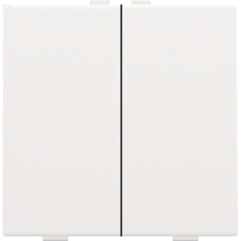 Bouton-poussoir double pour Niko Home Control, couleur white coated