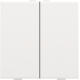 Bouton-poussoir double pour Niko Home Control, couleur white coated