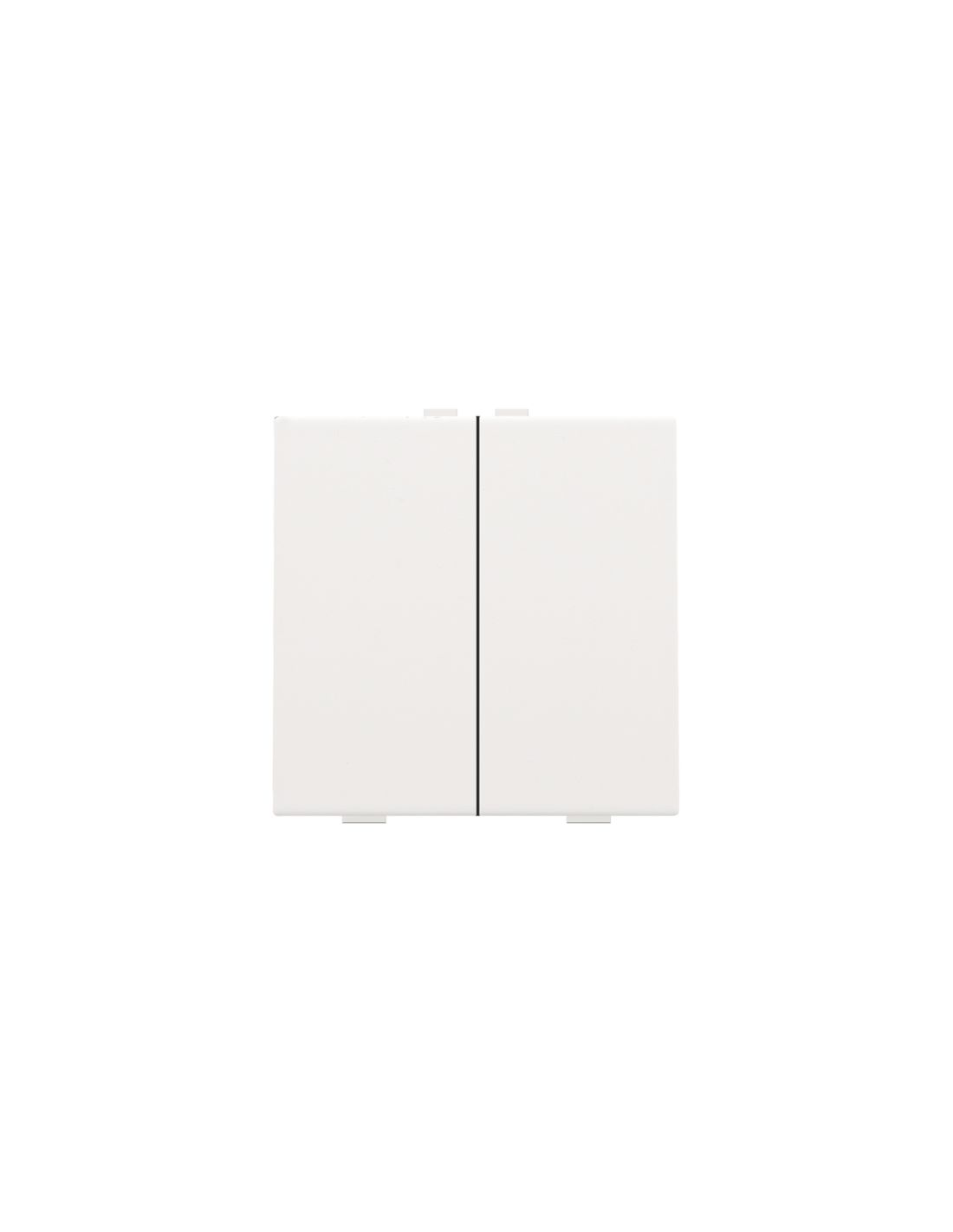 Bouton-poussoir double pour Niko Home Control, couleur white coated