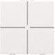 Bouton-poussoir quadruple pour Niko Home Control, couleur white coated