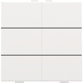 Bouton-poussoir sextuple pour Niko Home Control, couleur white coated