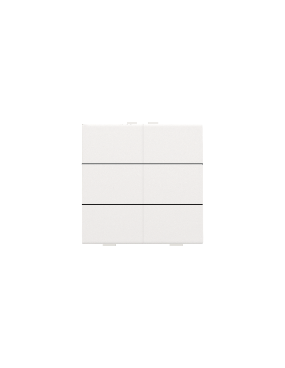 Bouton-poussoir sextuple pour Niko Home Control, couleur white coated