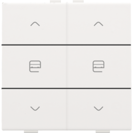 Commande de moteur double pour Niko Home Control, couleur white coated