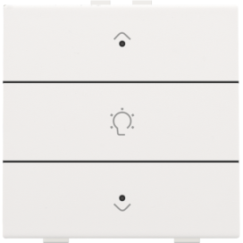 Commande de variateur simple pour Niko Home Control avec LED, couleur white coated