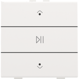 Commande audio simple avec LED pour Niko Home Control, couleur white coated