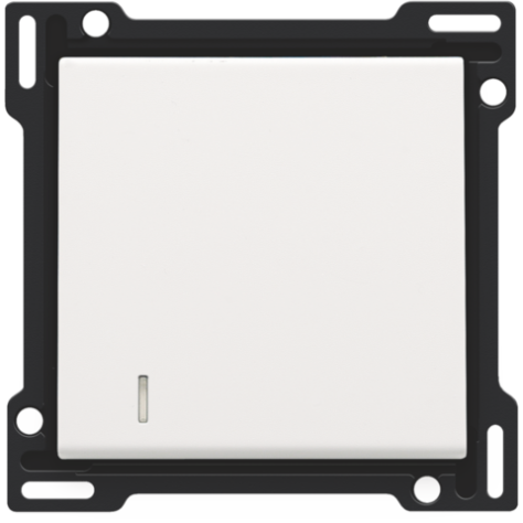 Set de finition avec voyant pour interrupteur ou bouton-poussoir simple, couleur white coated