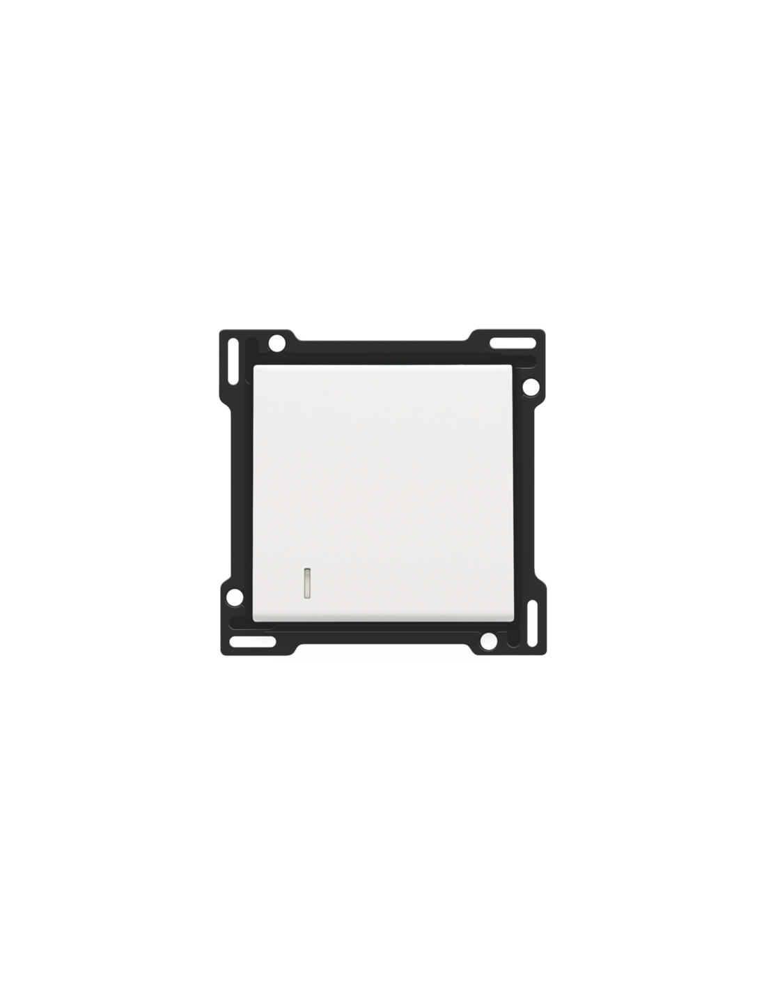 Set de finition avec voyant pour interrupteur ou bouton-poussoir simple, couleur white coated