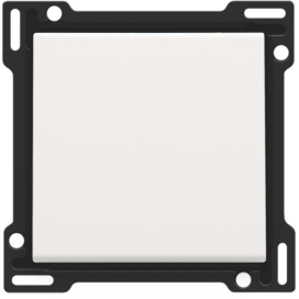 Set de finition pour interrupteur ou bouton-poussoir simple, couleur white coated