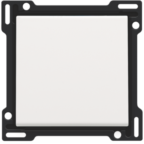 Set de finition pour interrupteur ou bouton-poussoir simple, couleur white coated