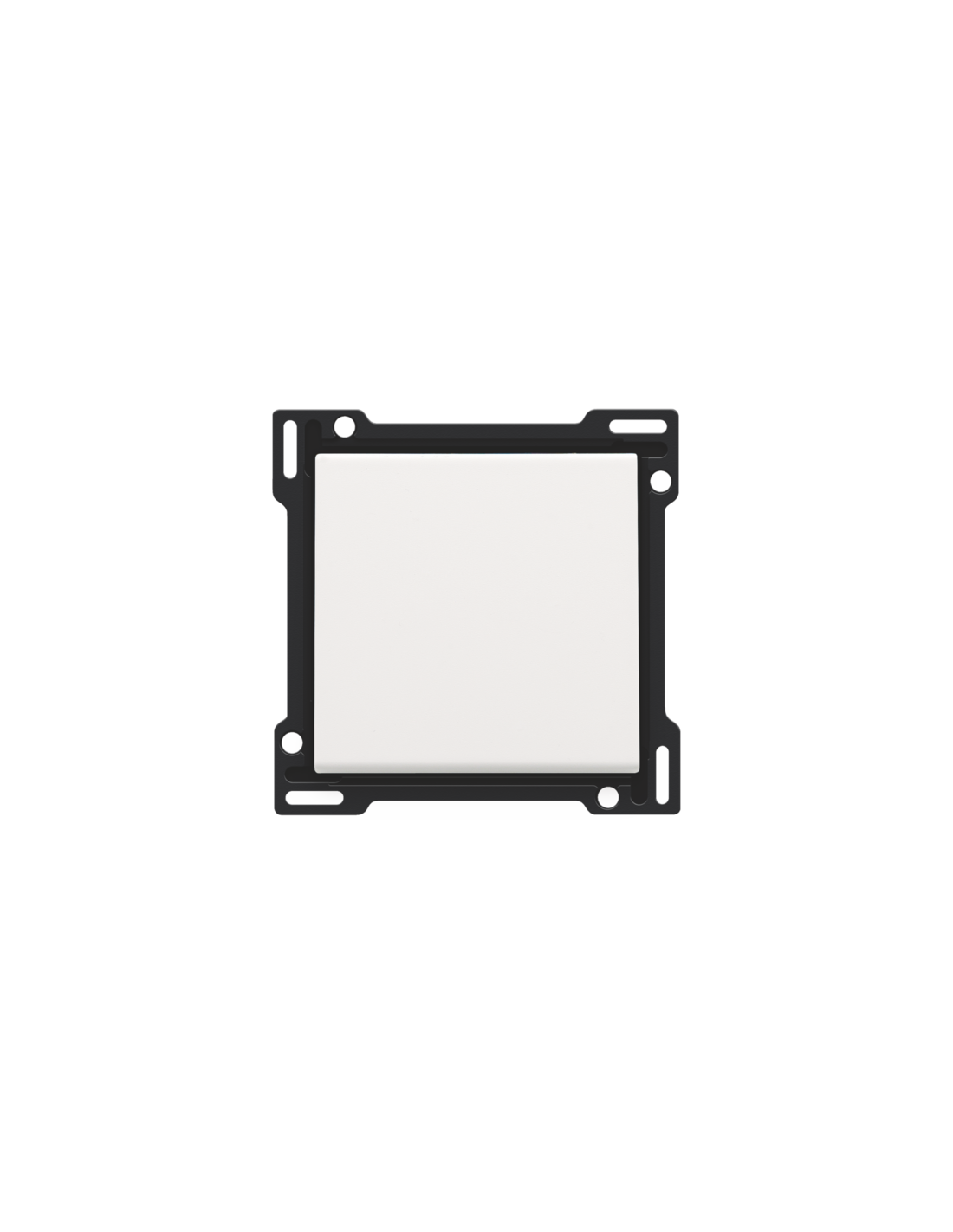 Set de finition pour interrupteur ou bouton-poussoir simple, couleur white coated