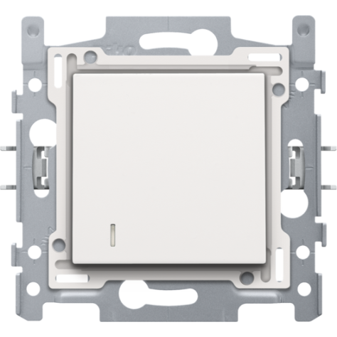 Interrupteur pour cartes d'hôtel, socle, bornes à vis et set de finition couleur white coated