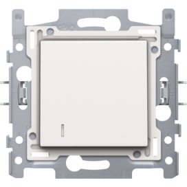 Interrupteur pour cartes d'hôtel, socle, bornes à connexion rapide et set de finition, couleur white coated