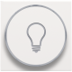 Set de finition avec anneau transparent avec symbole lampe pour bouton-poussoir 6 A avec LED couleur ambre avec culot E10, couleur white coated