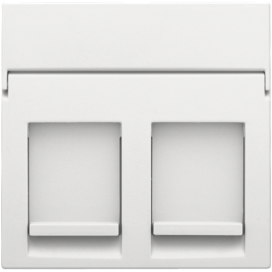 Enjoliveur data 2x RJ, couleur white coated