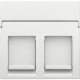Enjoliveur data 2x RJ, couleur white coated