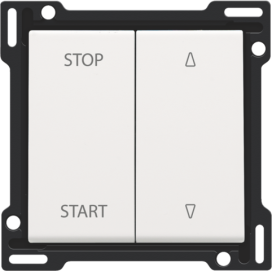 Set de finition pour interrupteur pour volets à verrouillage électrique, couleur white coated