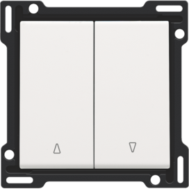 Set de finition pour bouton-poussoir double pour volets, couleur white coated