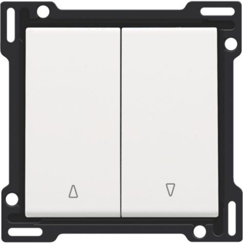 Set de finition pour bouton-poussoir double pour volets, couleur white coated